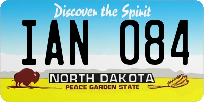 ND license plate IAN084