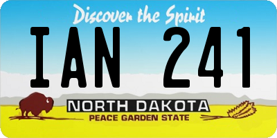 ND license plate IAN241
