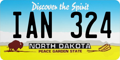 ND license plate IAN324