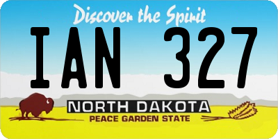 ND license plate IAN327