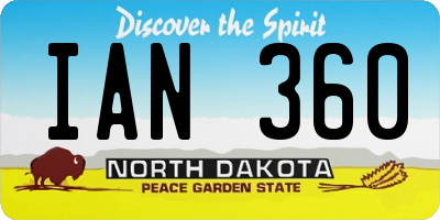 ND license plate IAN360