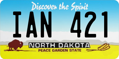 ND license plate IAN421