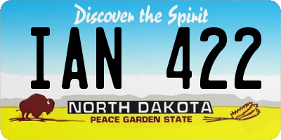 ND license plate IAN422