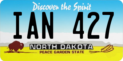 ND license plate IAN427