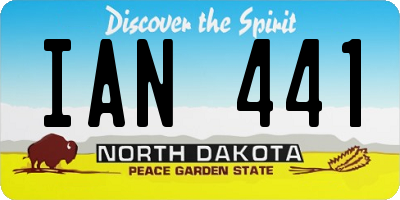ND license plate IAN441