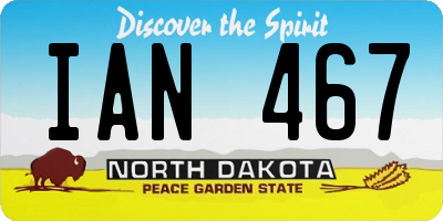 ND license plate IAN467