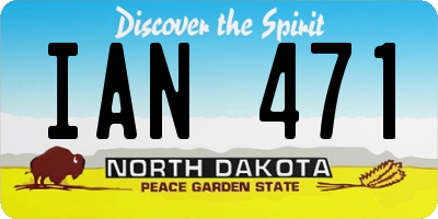 ND license plate IAN471