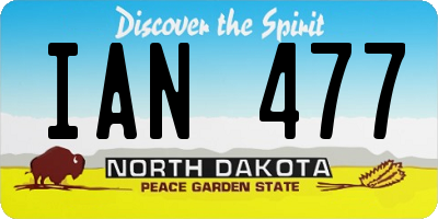 ND license plate IAN477