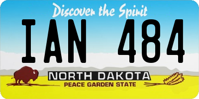 ND license plate IAN484