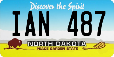 ND license plate IAN487