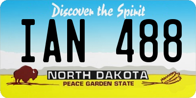 ND license plate IAN488