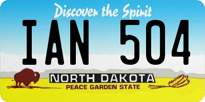 ND license plate IAN504