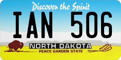 ND license plate IAN506