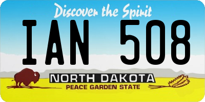 ND license plate IAN508