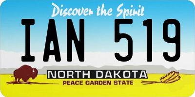 ND license plate IAN519
