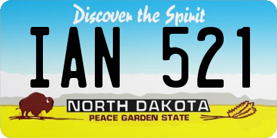 ND license plate IAN521