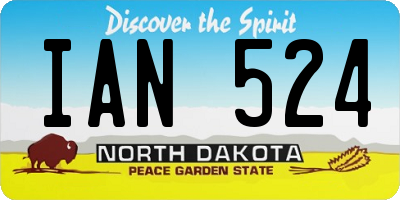 ND license plate IAN524