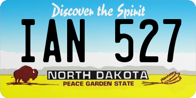 ND license plate IAN527