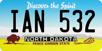 ND license plate IAN532