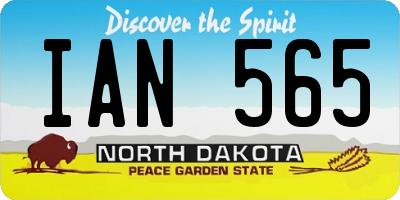 ND license plate IAN565