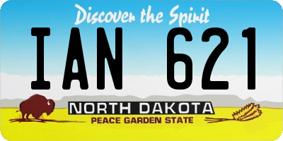 ND license plate IAN621