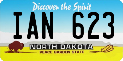 ND license plate IAN623