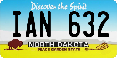ND license plate IAN632