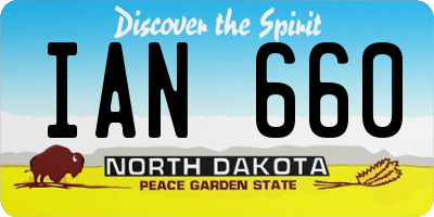ND license plate IAN660