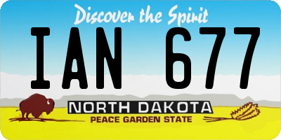 ND license plate IAN677