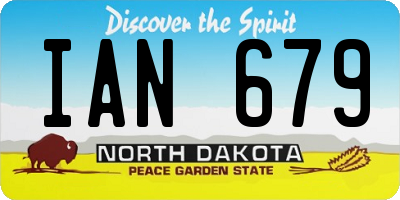 ND license plate IAN679