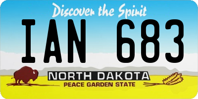 ND license plate IAN683