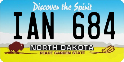 ND license plate IAN684