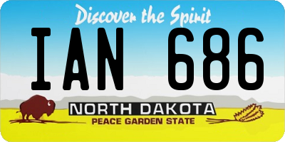 ND license plate IAN686