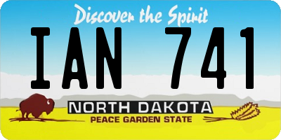 ND license plate IAN741