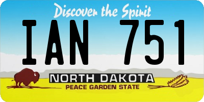ND license plate IAN751