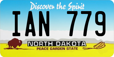 ND license plate IAN779