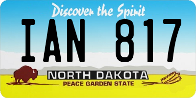 ND license plate IAN817