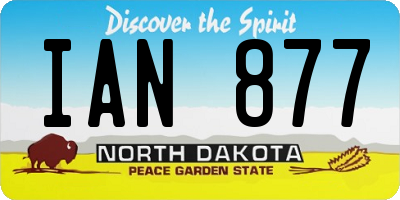 ND license plate IAN877