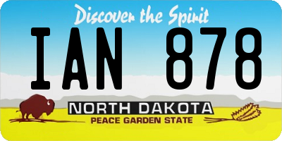 ND license plate IAN878