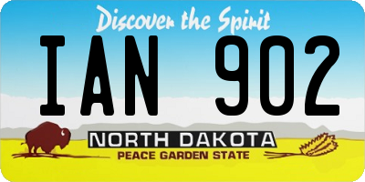 ND license plate IAN902