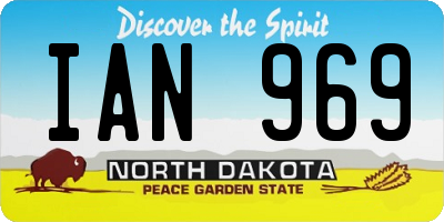 ND license plate IAN969