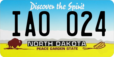 ND license plate IAO024