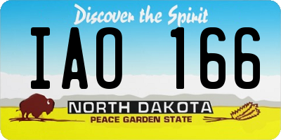 ND license plate IAO166