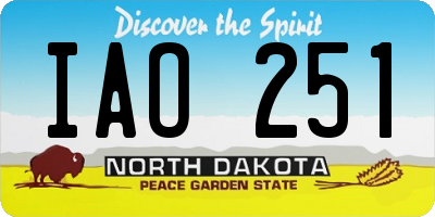ND license plate IAO251