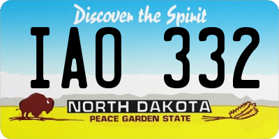 ND license plate IAO332
