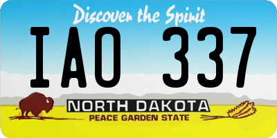 ND license plate IAO337