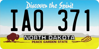 ND license plate IAO371