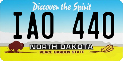 ND license plate IAO440