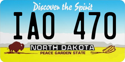 ND license plate IAO470