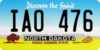 ND license plate IAO476